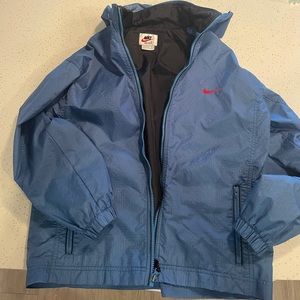 90’s Aesthetic Vintage Mid-Blue Jacket with Powder Blue zipper
